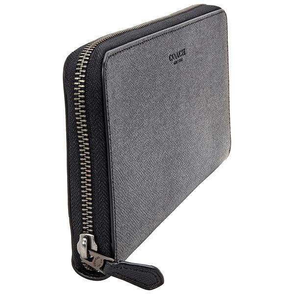 COACH コーチ 新品 ブラック 長財布 メンズ レディース 財布 黒 085