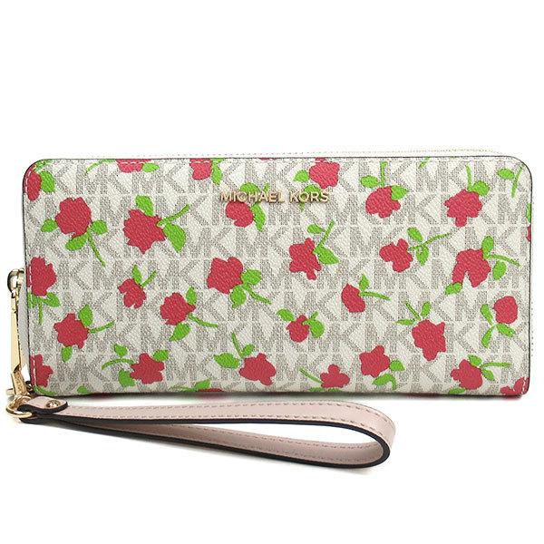マイケル マイケルコース 長財布 レディース 花柄 MK柄 シグネチャー  