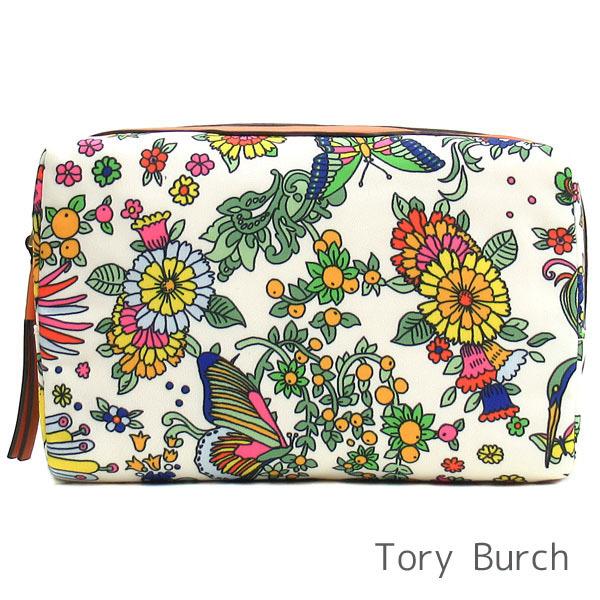 受賞店舗 トリーバーチ 化粧ポーチ コスメポーチ レディース Tory Burch ナイロン 花柄 ボタニカル柄 早割クーポン Technet 21 Org