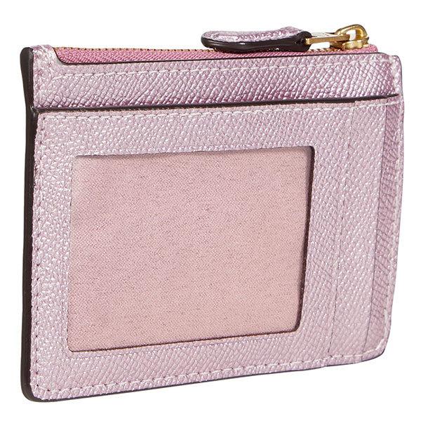 高価値 COACH コインケース 小銭入れ 財布 ピンク レザー カード入れ