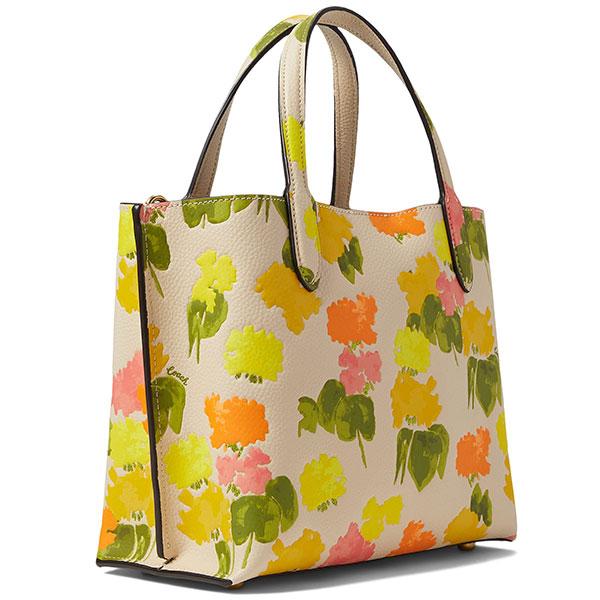 COACH コーチ トートバッグ レディース 2Way 花柄 レザー