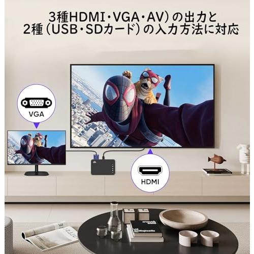 メディアプレーヤー 2023版マルチメディアプレイヤー デジタルHDプレーヤー HDMI接続・VGA接続・AVコンポジット接続対応 MP4・FLV・MOV対応 USBメモ｜cocoa-store｜02