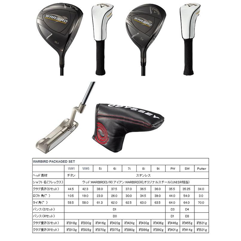 Callaway 　WARBIRD 2019年モデル 　10本セット　キャディバッグ付き　　　キャロウェイ ウォーバード　　クラブセット パッケージセット｜cocoadvance｜02