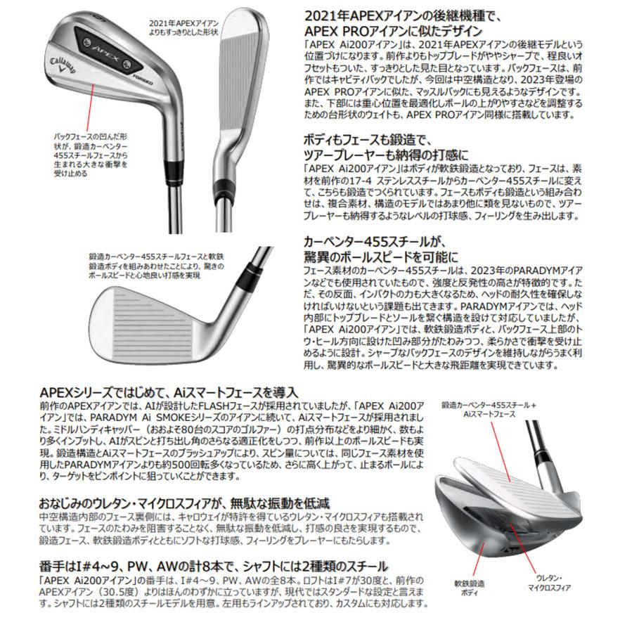 APEX（キャロウェイゴルフ） Callaway APEX Ai200 アイアン 日本仕様 6