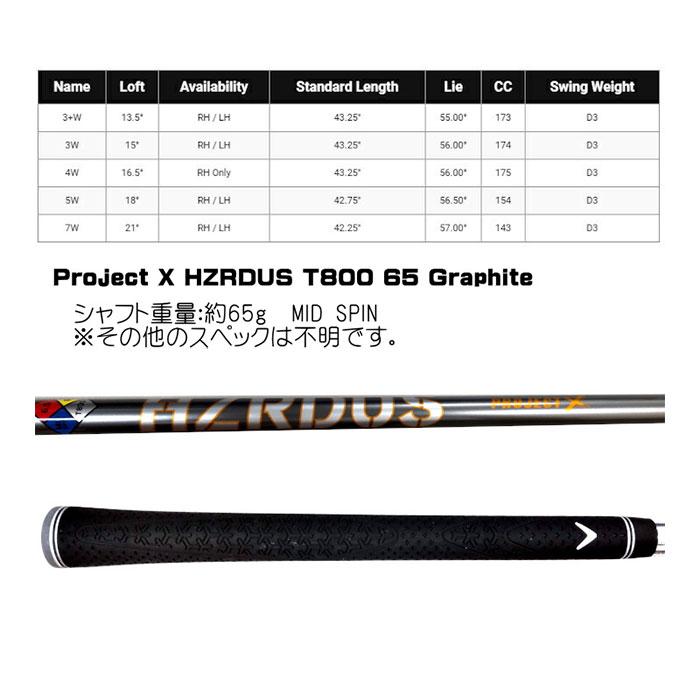 Callaway キャロウェイ MAVRIK フェアウェイウッド US仕様 左用 Project X HZRDUS T800 55