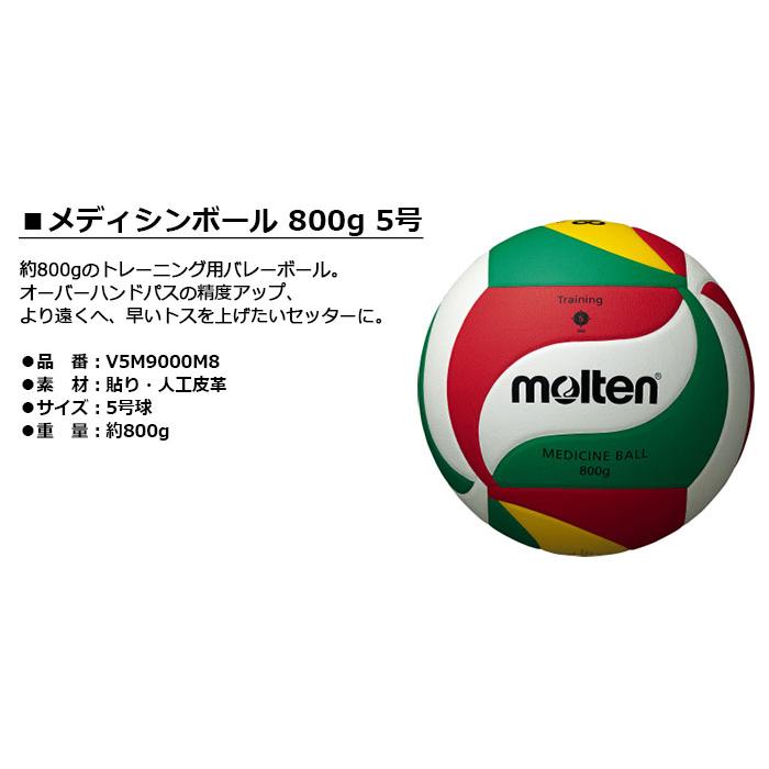 molten -モルテン- 　メディシンボール 800g 5号　V5M9000M8　　トレーニング用 バレーボール｜cocoadvance｜02