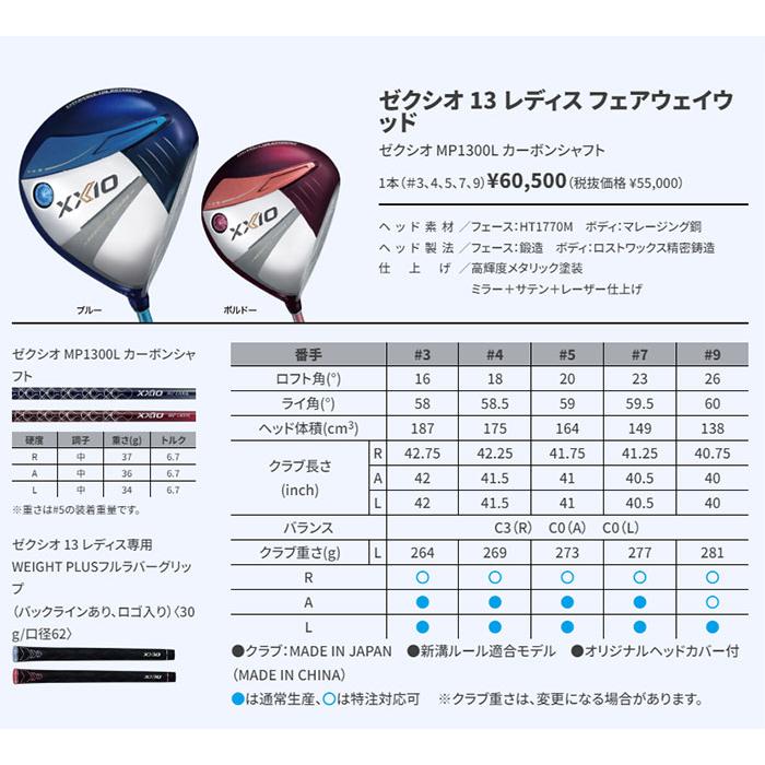 XXIO 一部即納OK 女性用 レディース ダンロップ -DUNLOP- XXIO 13