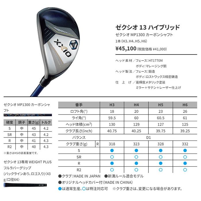 XXIO 左用 レフティ ダンロップ -DUNLOP- XXIO 13 ハイブリッド 