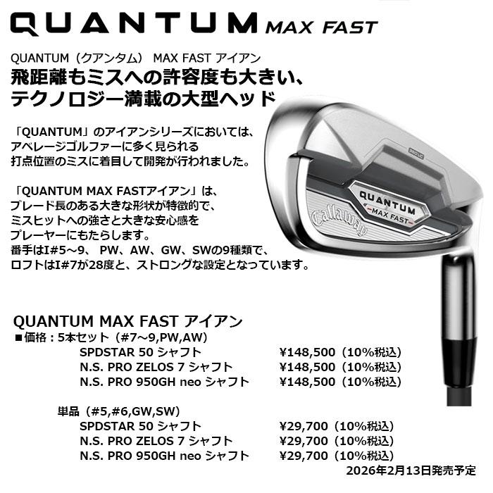 Callaway（キャロウェイ） Callaway QUANTUM MAX FAST アイアン 日本