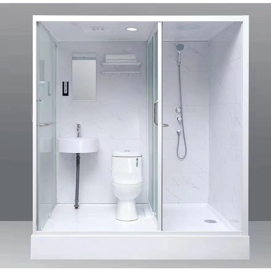 簡易シャワー室 簡易浴室 家庭用 便利 トイレセット シャワーヘッド ドア ガラス便器付き シングルルーム コンテナハウス 納期相談 |  | 01