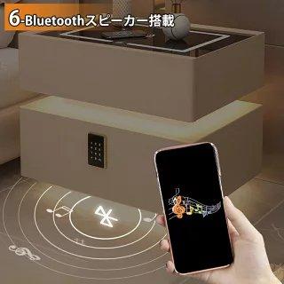 サイドテーブル ナイトテーブル 多機能 ワイヤレス充電機能付き センサーライト付き スピーカー搭載 金庫 3色照明 木製 北欧 家具 寝室収納 PSE認証済み |  | 08