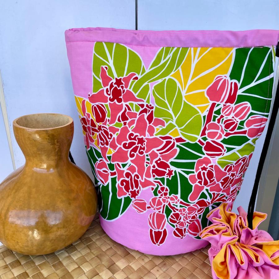 イプ　バッグ付き イプケース【HANA ALOHA】2本ショルダーリュック式。グラス