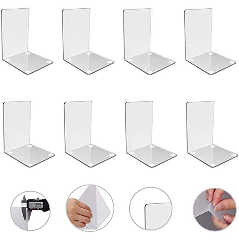 1ペアブックエンドクリアアクリルブックオーガナイザーブックエンドブックエンド ブックエンド
