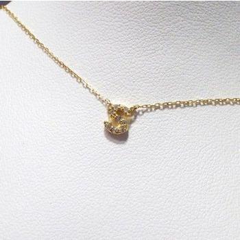 K18イニシャルネックレス ホワイトゴールド イエローゴールド S