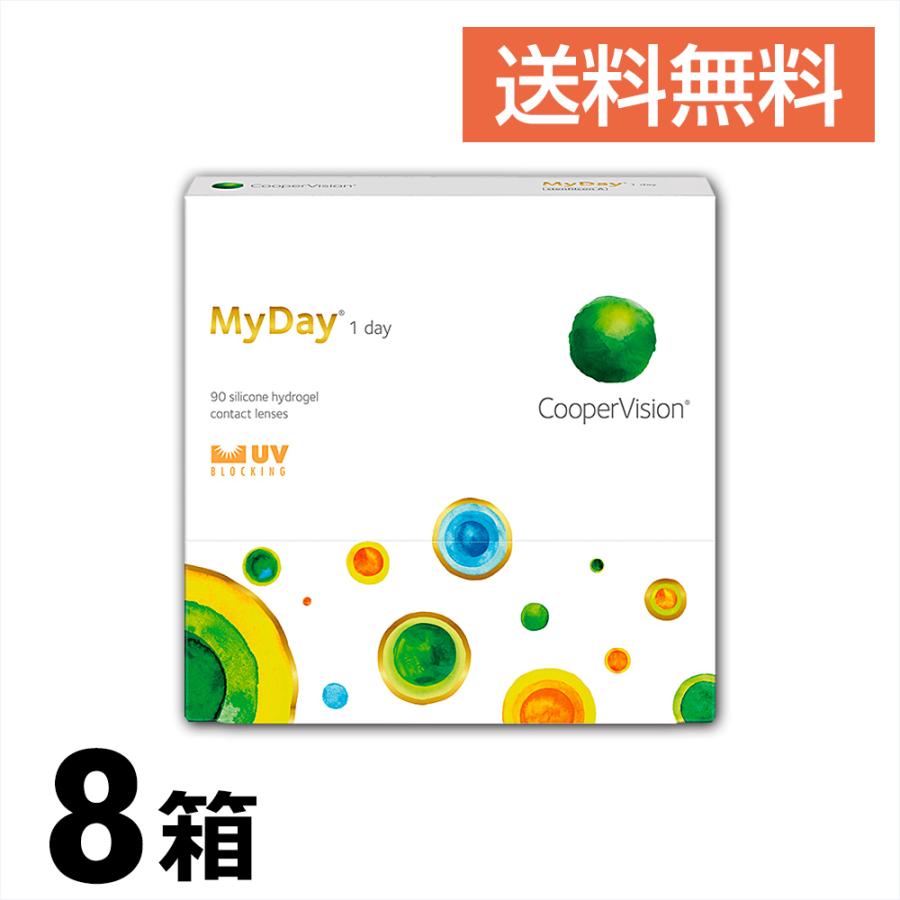 送料無料 8箱セット マイデイ (MyDay) 90枚パック 1日使い捨て