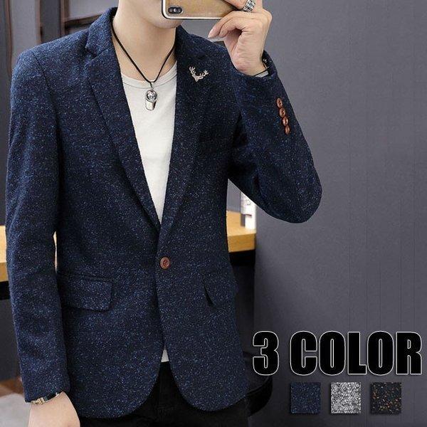 メンズブレザー 秋 テーラードジャケット 通勤 ビジネス フォーマル コーデ 大きいサイズ ブラック グレー ブルー カジュアル テーラード メンズ 秋冬 3色 Xrxs Cocoaru Store 通販 Yahoo ショッピング