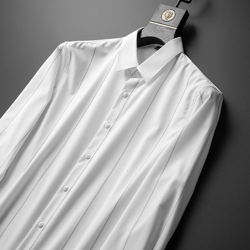 ビジネスシャツ フォーマルシャツ 制服 長袖 シャツ ワイシャツ ボタンダウンシャツ 白シャツ メンズ 結婚式 お葬式 礼服 ブラック ホワイト グレー M-3XL｜cocoaru-store｜15
