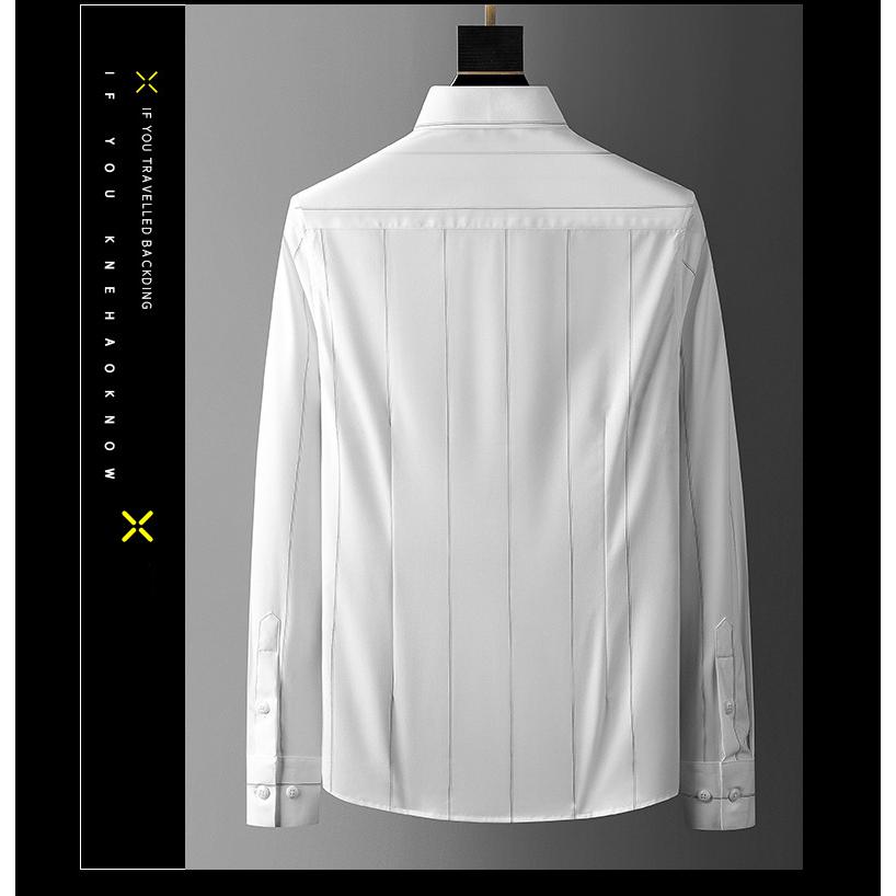 ビジネスシャツ フォーマルシャツ 制服 長袖 シャツ ワイシャツ ボタンダウンシャツ 白シャツ メンズ 結婚式 お葬式 礼服 ブラック ホワイト グレー M-3XL｜cocoaru-store｜03
