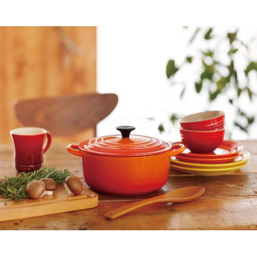 ル・クルーゼ Le Creuset ココット・ロンド 26cm オレンジ 2501