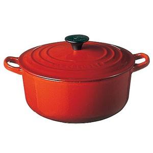 LE CREUSET ル・クルーゼ ホーロー両手鍋 24cm チェリーレッド｜Yahoo