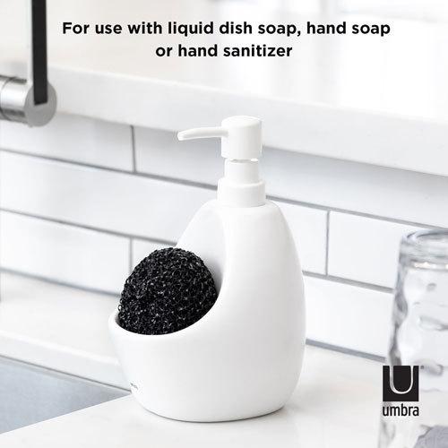 umbra ソープディスペンサー スクラビー付き マットホワイト スポンジ