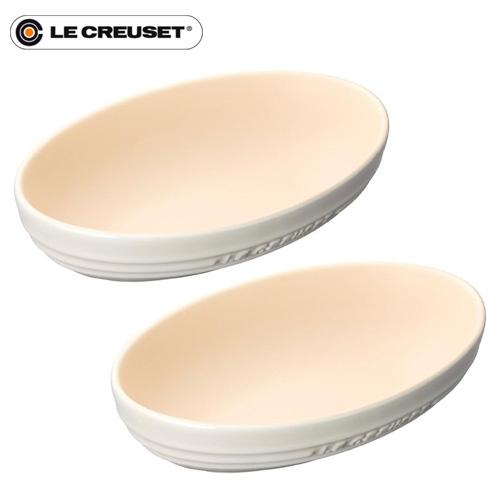 ル・クルーゼ Le Creuset オーバル ボール 2個セット ホワイトラスター