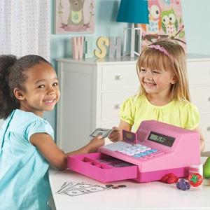 Learning Resources Pretend ＆ Play（R） Calculator Cash Register （Pink） 電卓式レジ 米ドル付 ピンク LER 2629P