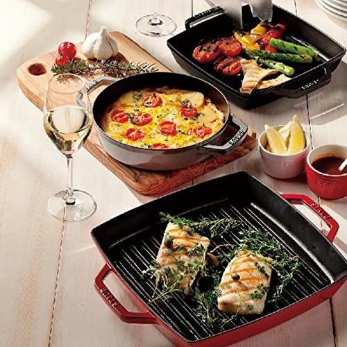 ストウブ staub ピュアグリル スクエア 28cm ブラック 40511-683 日本