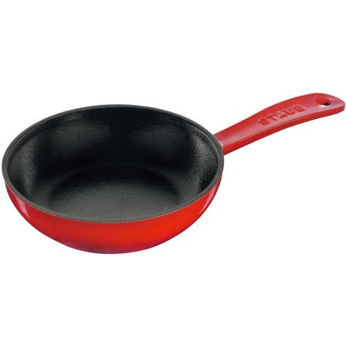 新品□ストウブ 両手フライパン 26cm ラウンド スキレット チェリー