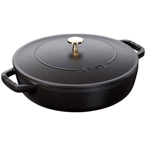 ストウブ staub ピコ・ココット ブレイザーソテーパン 26cm ブラック 40506-542 日本正規品業務用｜cocoatta