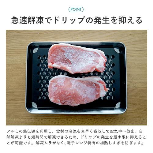 関川鋼販 解凍プレート ブラック 穴あきバット付き 日本製 急速解凍
