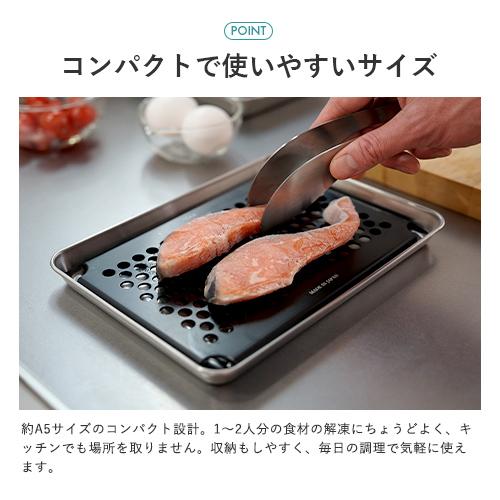 関川鋼販 解凍プレート ブラック 穴あきバット付き 日本製 急速解凍