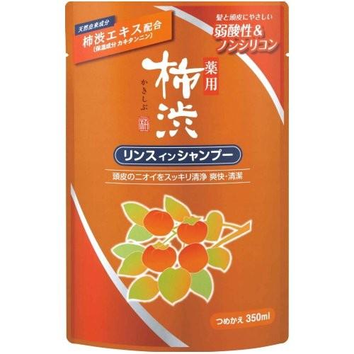 熊野油脂 薬用 柿渋リンスインシャンプー 詰替 350ml