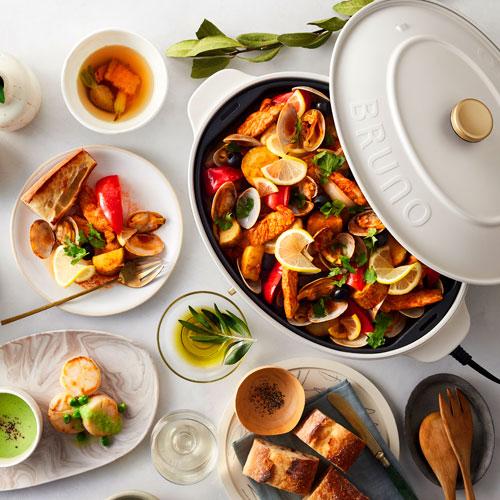 ブルーノ BRUNO オーバルホットプレート ホワイト BOE053-WH