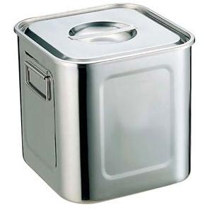 三宝産業 UK 18-8 角型 キッチンポット 27cm 手付