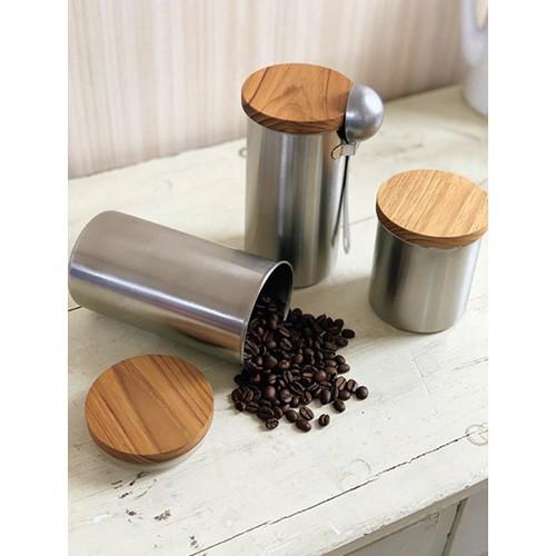 高桑金属 コーヒーキャニスター L 220g メジャースプーンセット サテン