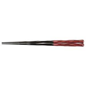 福井クラフト PBT六角一刀彫箸 10膳入 根来 24cm 90030863