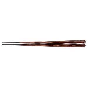 福井クラフト PBT六角一刀彫箸 10膳入 栃 22.5cm 90030744