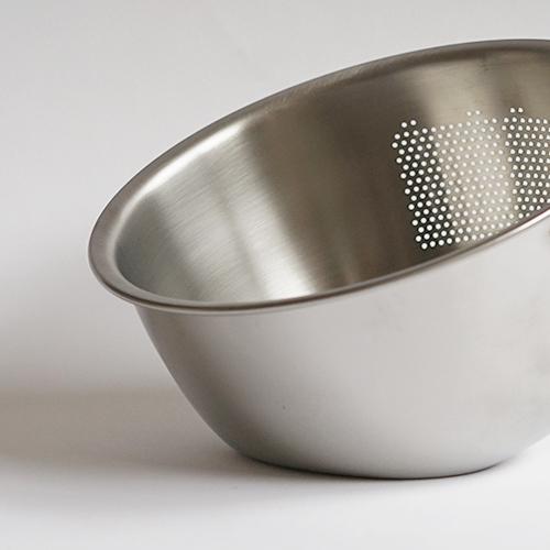 藤井器物製作所 3WAY 水切りボウル ステンレス 日本製 21.5cm 米とぎ 