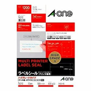 まとめ買い エーワン ラベルシール ハイグレードタイプ マット紙 A4判 12面 四辺余白付角丸 76312 3個セット