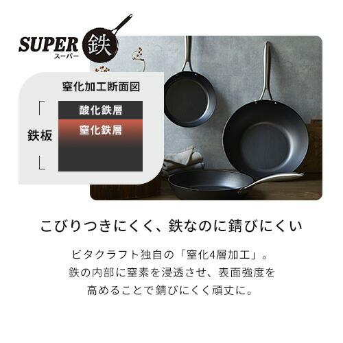 ビタクラフト スーパー鉄 ウォックパン 28cm + フライパンカバー L