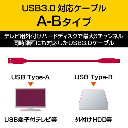 エレコム ELECOM USB3.0ケーブル 50cm Aオス-Bオス ブラック DH-AB3N05BK｜cocoatta｜03