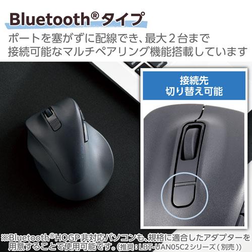 エレコム ELECOM 静音 Bluetooth5.0マウス EX-G 5ボタン Mサイズ 左手用 ブラック M-XGM31BBSKBK｜cocoatta｜06