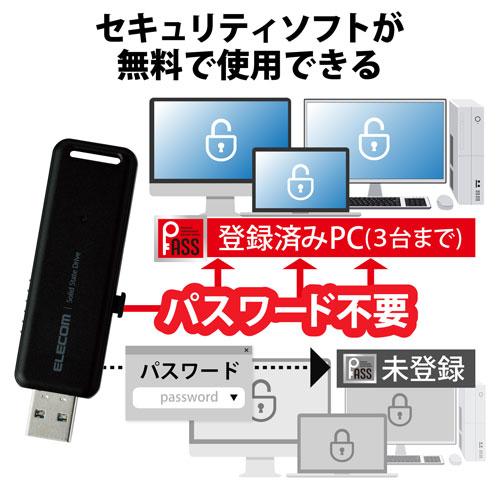 エレコム ELECOM 外付けポータブルSSD 1TB ブラック ESD-EMB1000GBK