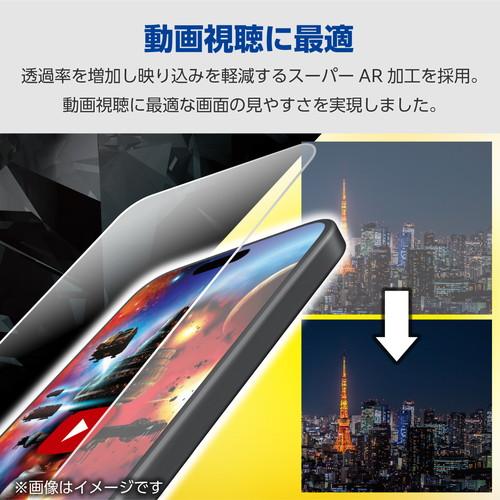 ポスト投函 iPhone 15 Pro ガラスフィルム 超高透明 光反射軽減 動画映え 強化ガラス 表面硬度10H 指紋防止 飛散防止 貼り付けツール付 気泡防止｜cocoatta｜03