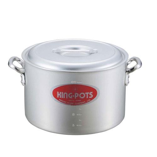 中尾アルミ製作所 キングアルマイト 半寸胴鍋 目盛付 42cm