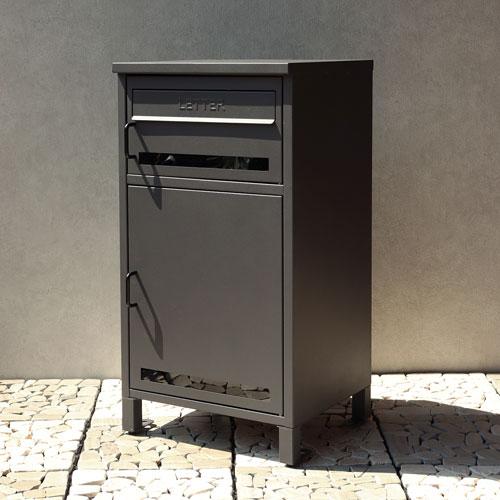 MOJYU 宅配ボックス付ポスト Gioele ジョエレ ダークグレー PBX-047