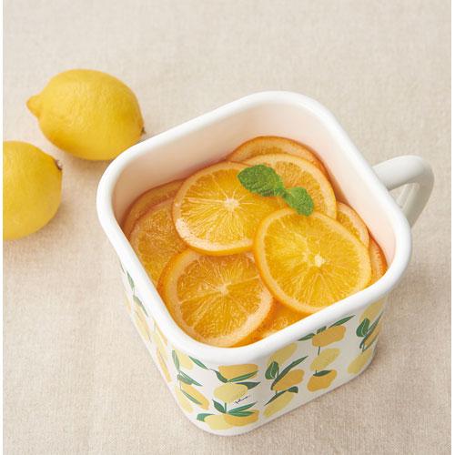 Plune. プルーン ホーロー マルチスクエアポット レモン YJ-825