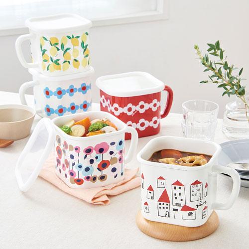 Plune. プルーン ホーロー マルチスクエアポット レモン YJ-825