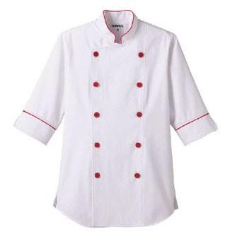 サンペックスイスト ショップコート ET-1139ホワイト×レッド L【SKC5203】 ショップコート ホワイト×レッド 白×赤 L ET-1139 サーヴォ サン